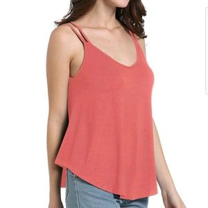 Women v-neck backless strap tank tops